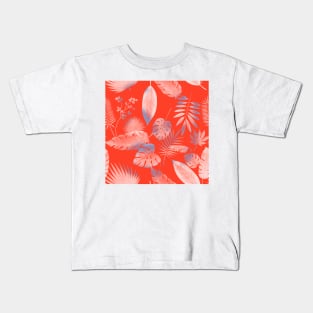 hawaiian tropical pattern Kids T-Shirt